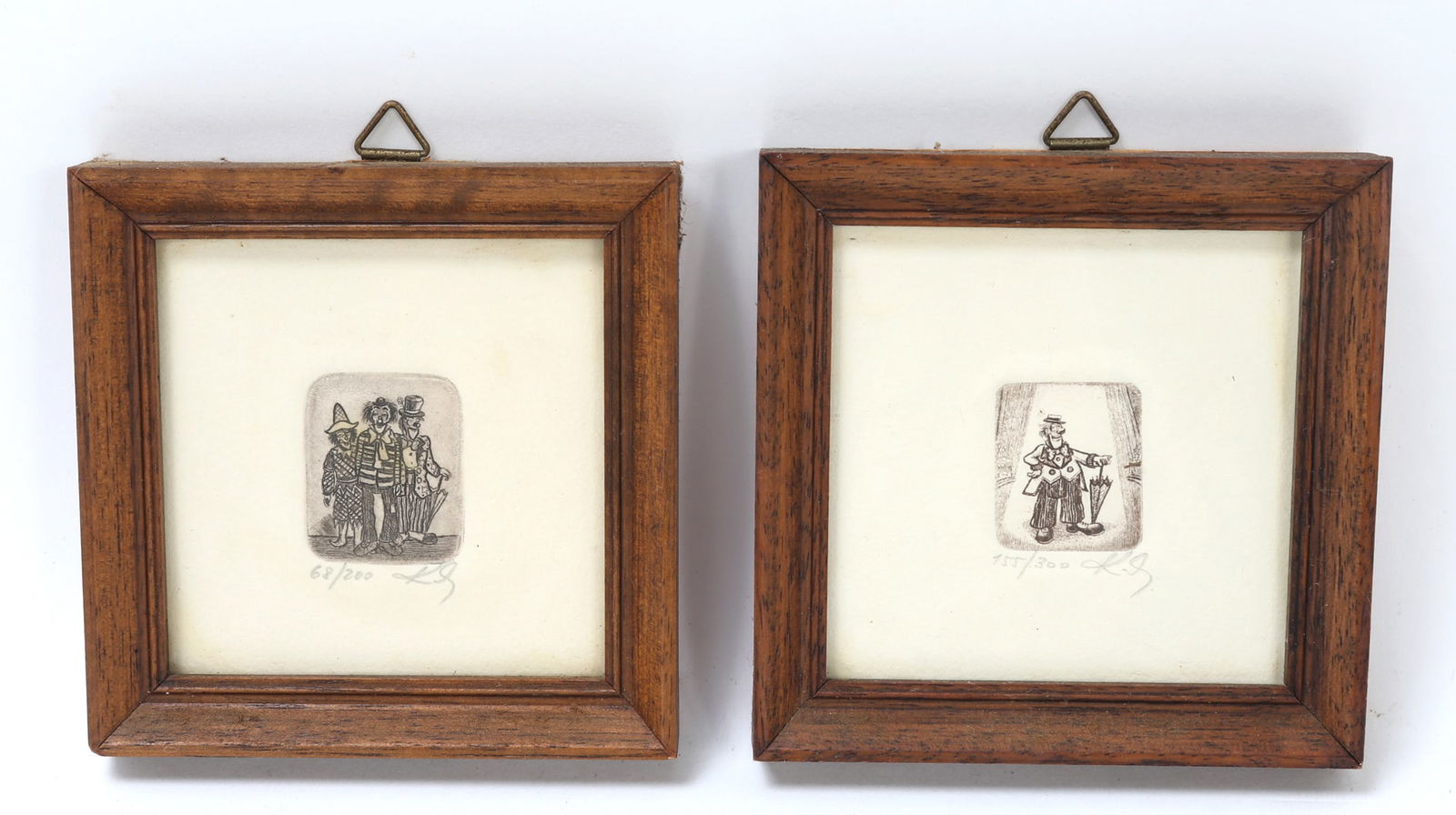 Nice Pair of Pencil Sketches, Circus Performers (1 of 7)