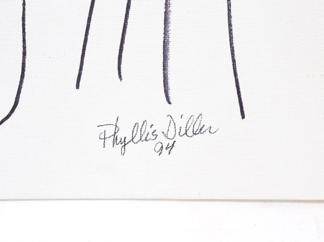 Two Original Abstract Sketches by Phyllis Diller, Signed & Dated - 8