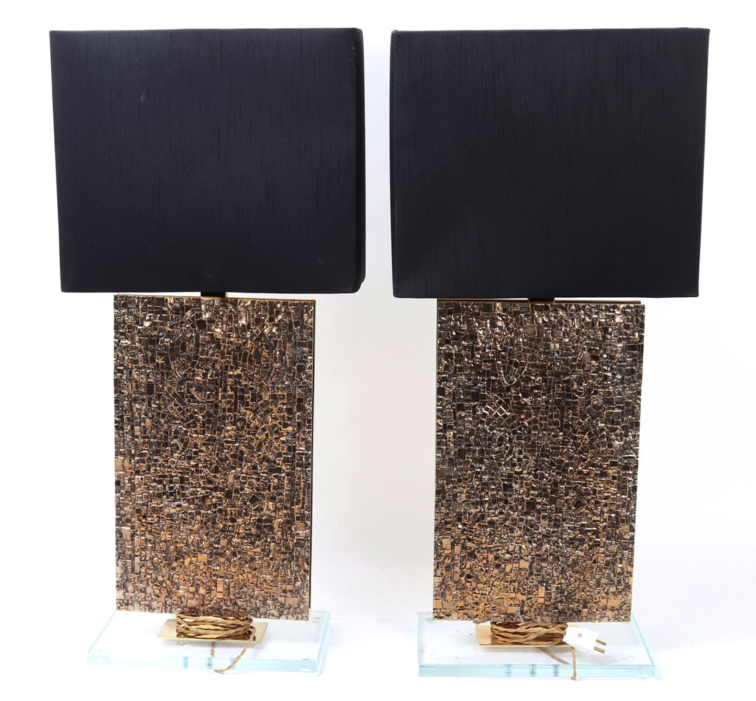 Gorgeous Pair of Bronze Sculptural Table Lamps (1 of 7)