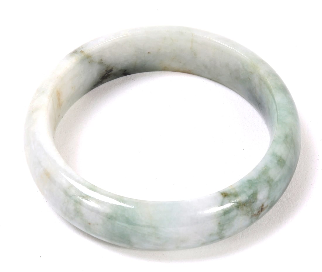Light Green and Grey Chinese Bangle Bracelet (1 of 7)
