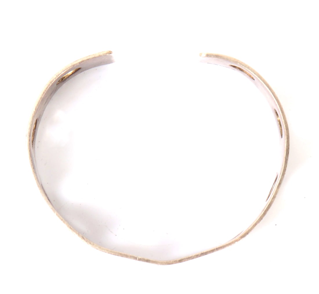 Lovely Handmade Sterling Silver Cuff Bracelet - 4