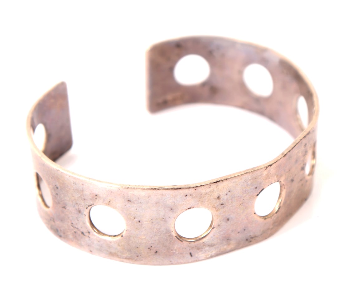 Lovely Handmade Sterling Silver Cuff Bracelet - 5