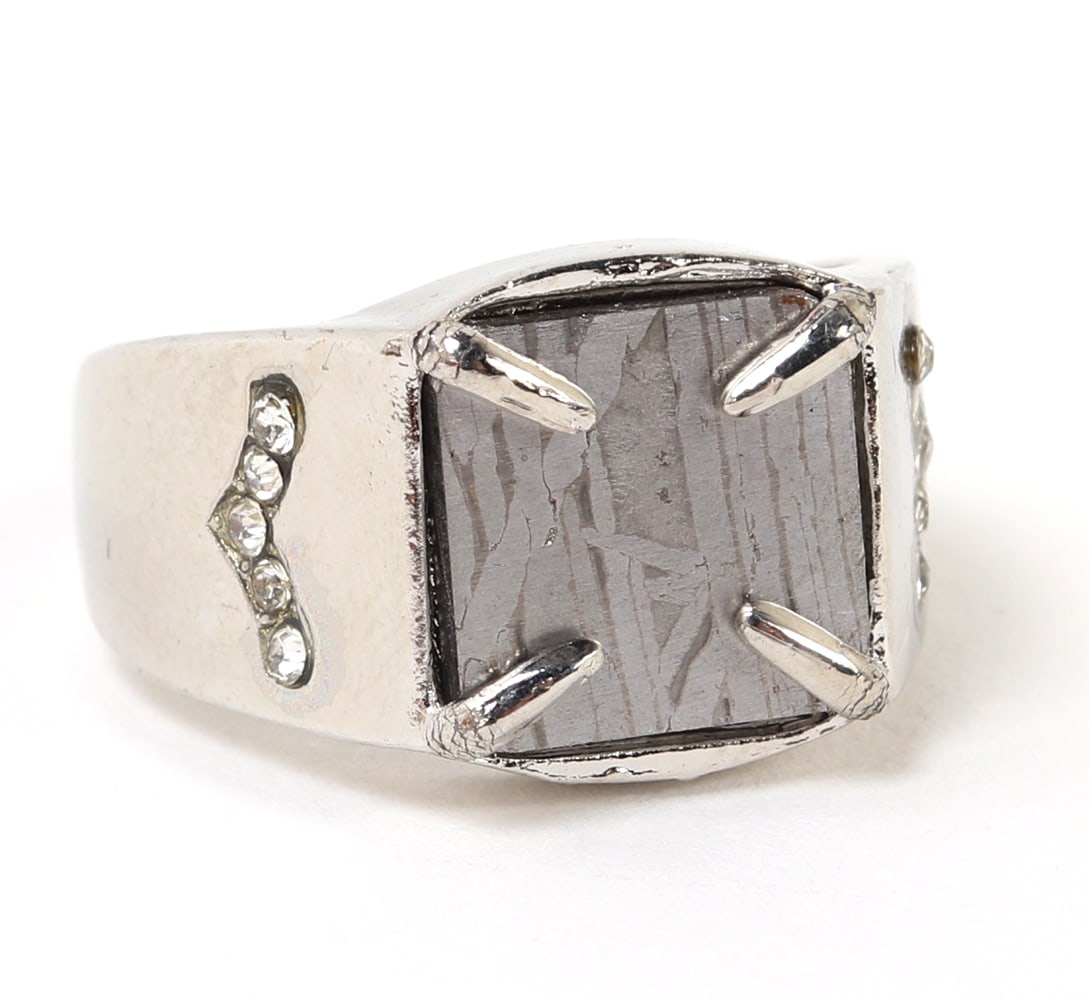 Beautiful Meteorite Slab Ring - 2