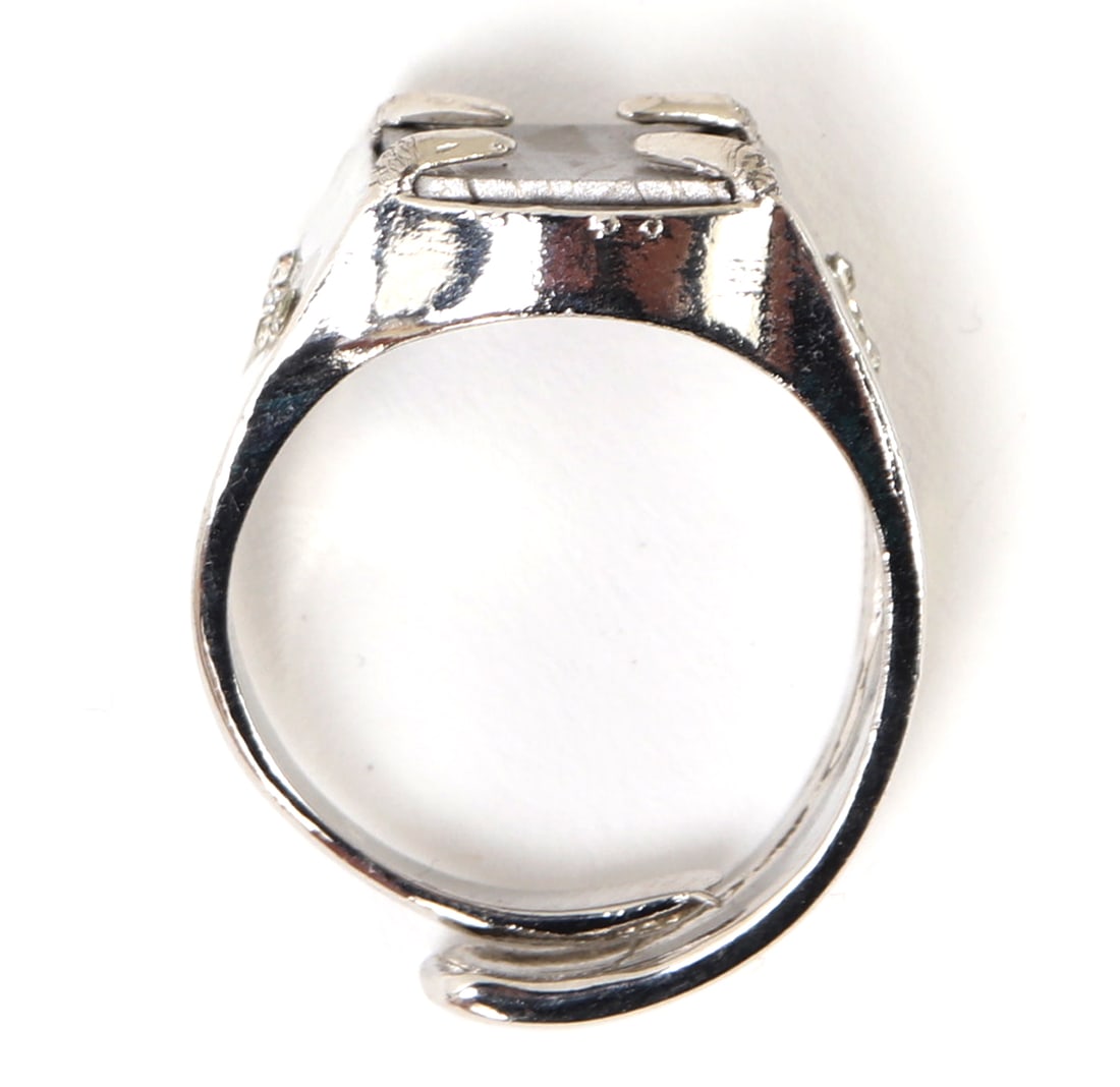 Beautiful Meteorite Slab Ring - 5
