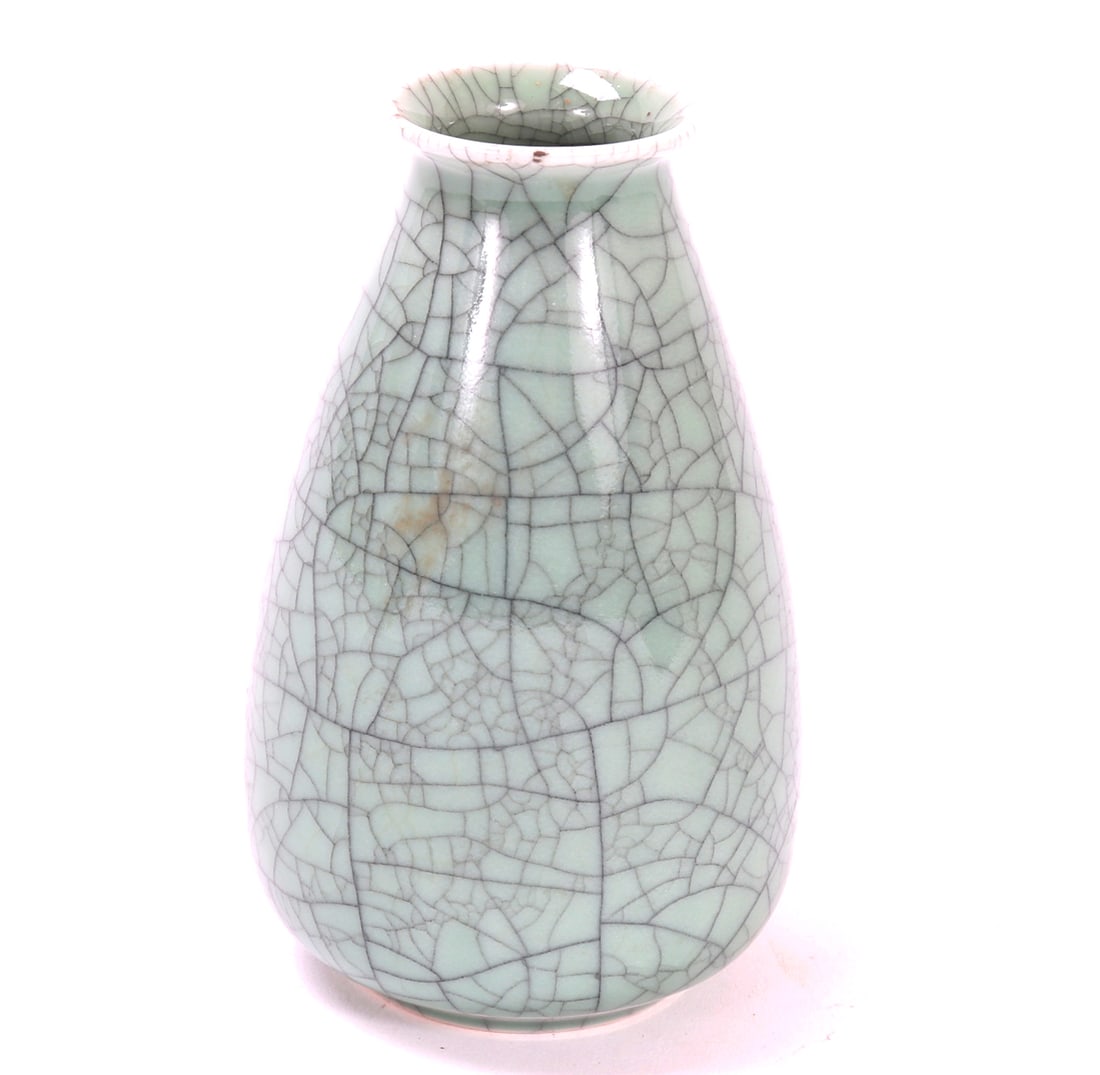 Chinese Celadon Crackle Glazed Vase (1 of 6)