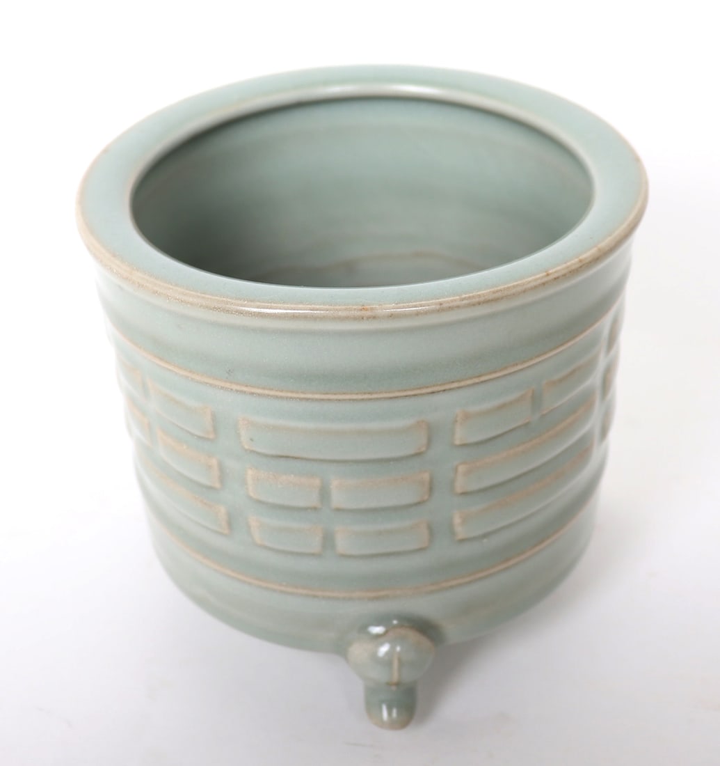 Chinese Celadon Tripod Vessel - 2
