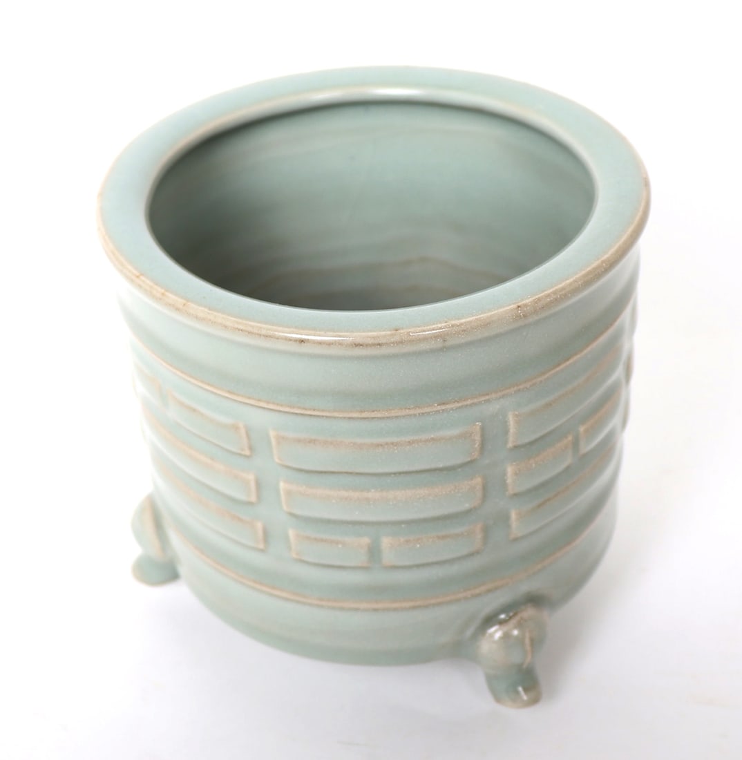 Chinese Celadon Tripod Vessel - 3
