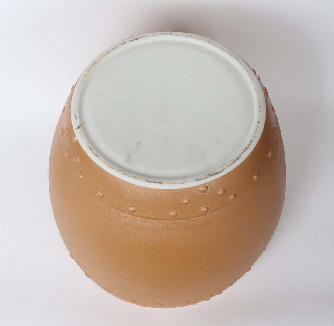 Chinese Brown Flower Pot - 3