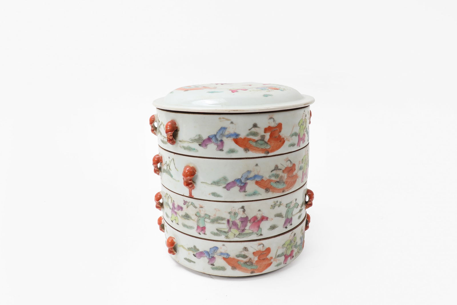 Chinese Famille Rose Porcelain Stacking Box (1 of 2)