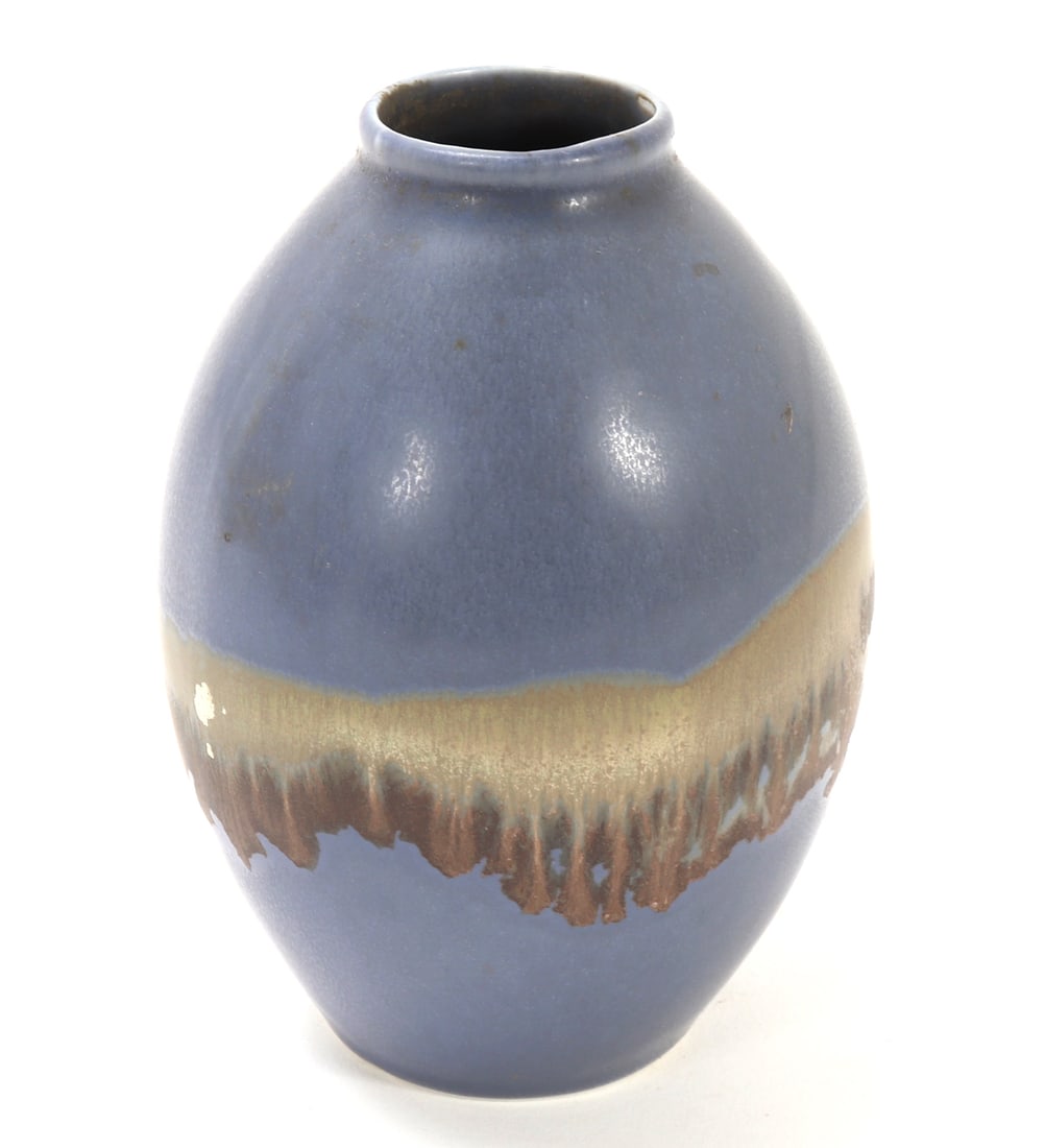 Chinese Drip Glazed Olive Shaped Vase - 2