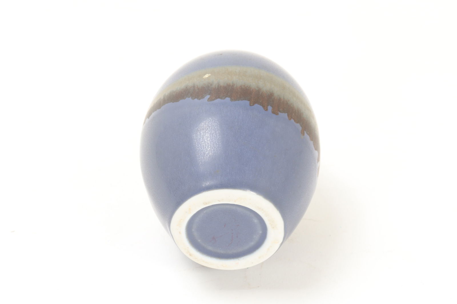 Chinese Drip Glazed Olive Shaped Vase - 7