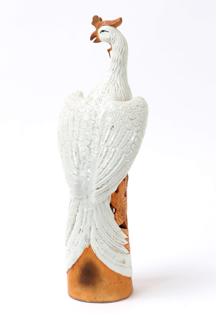 Chinese Porcelain Pheonix Statue - 3