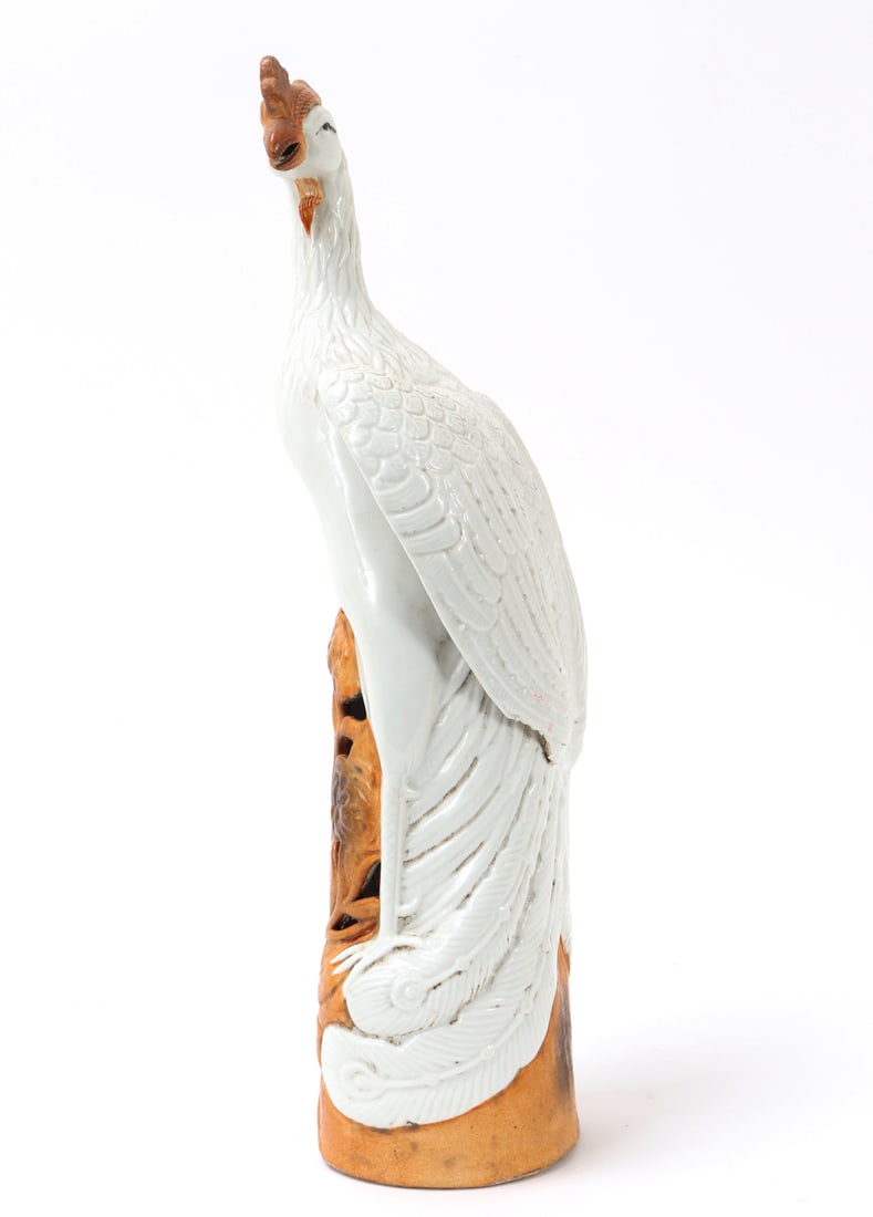 Chinese Porcelain Pheonix Statue - 4