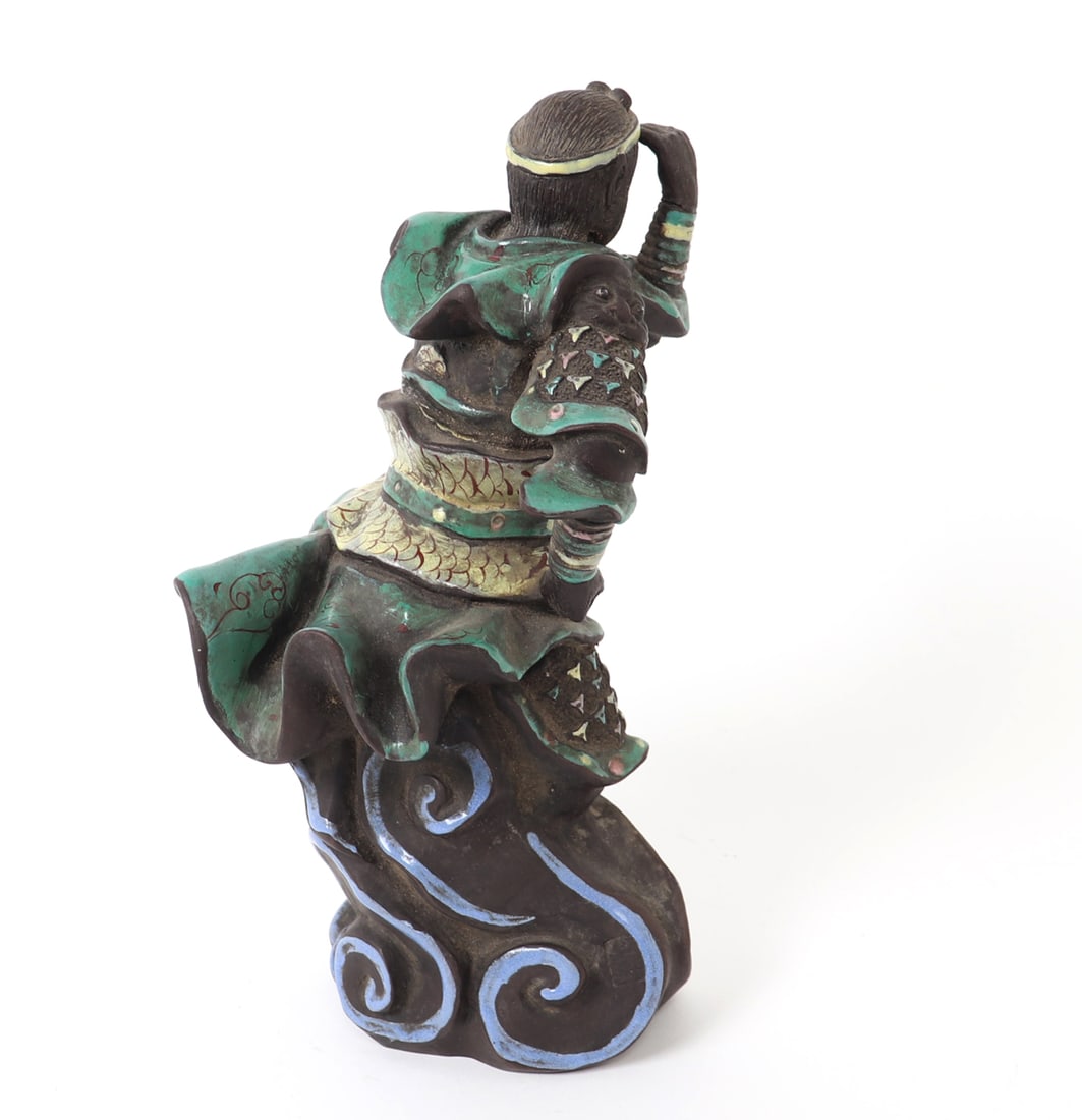 Chinese Porcelain Dancing Monkey Statue - 4