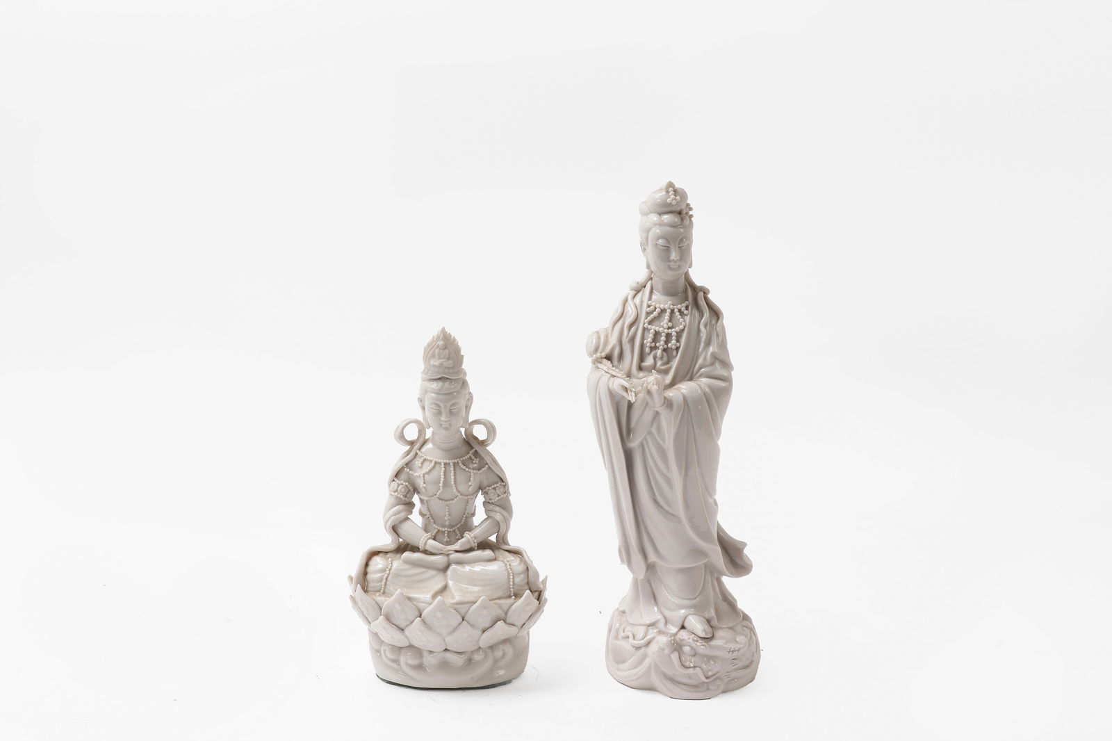 Blanc De Chine Porcelain Statues (1 of 2)