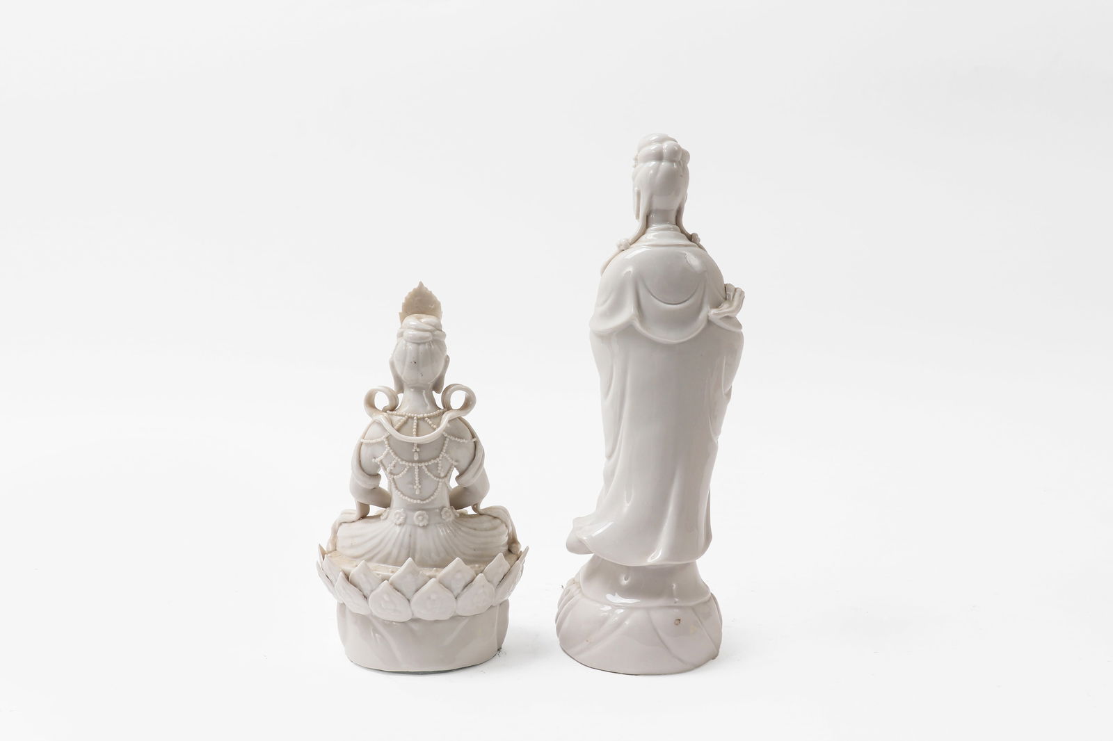 Blanc De Chine Porcelain Statues - 2