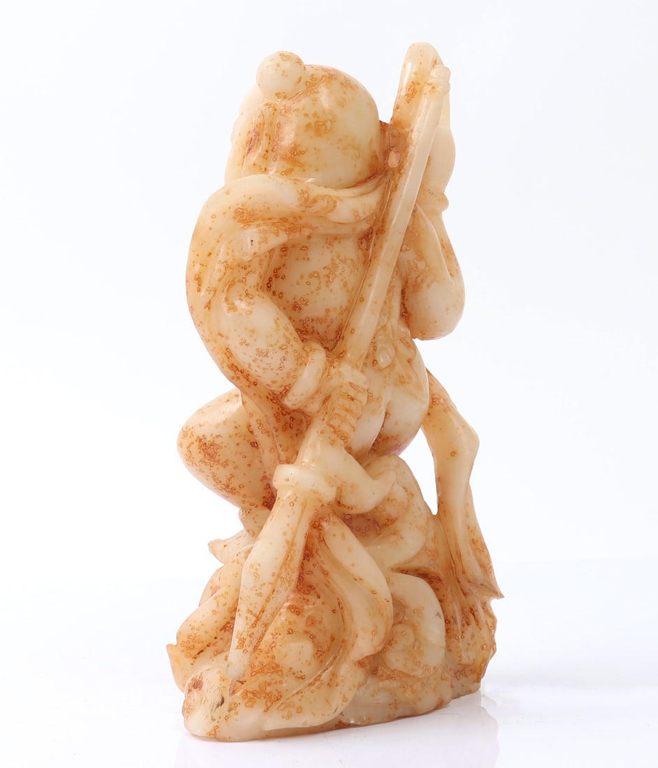 Chinese White Stone Standing Figure - 3