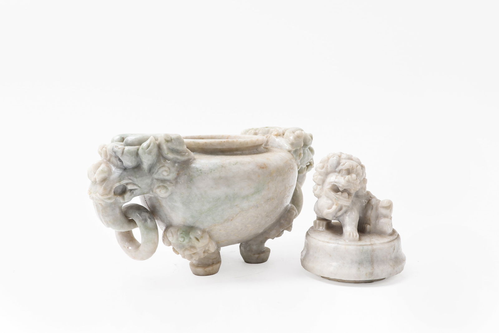 Carved Chinese Jade Foo Dog Censor - 4