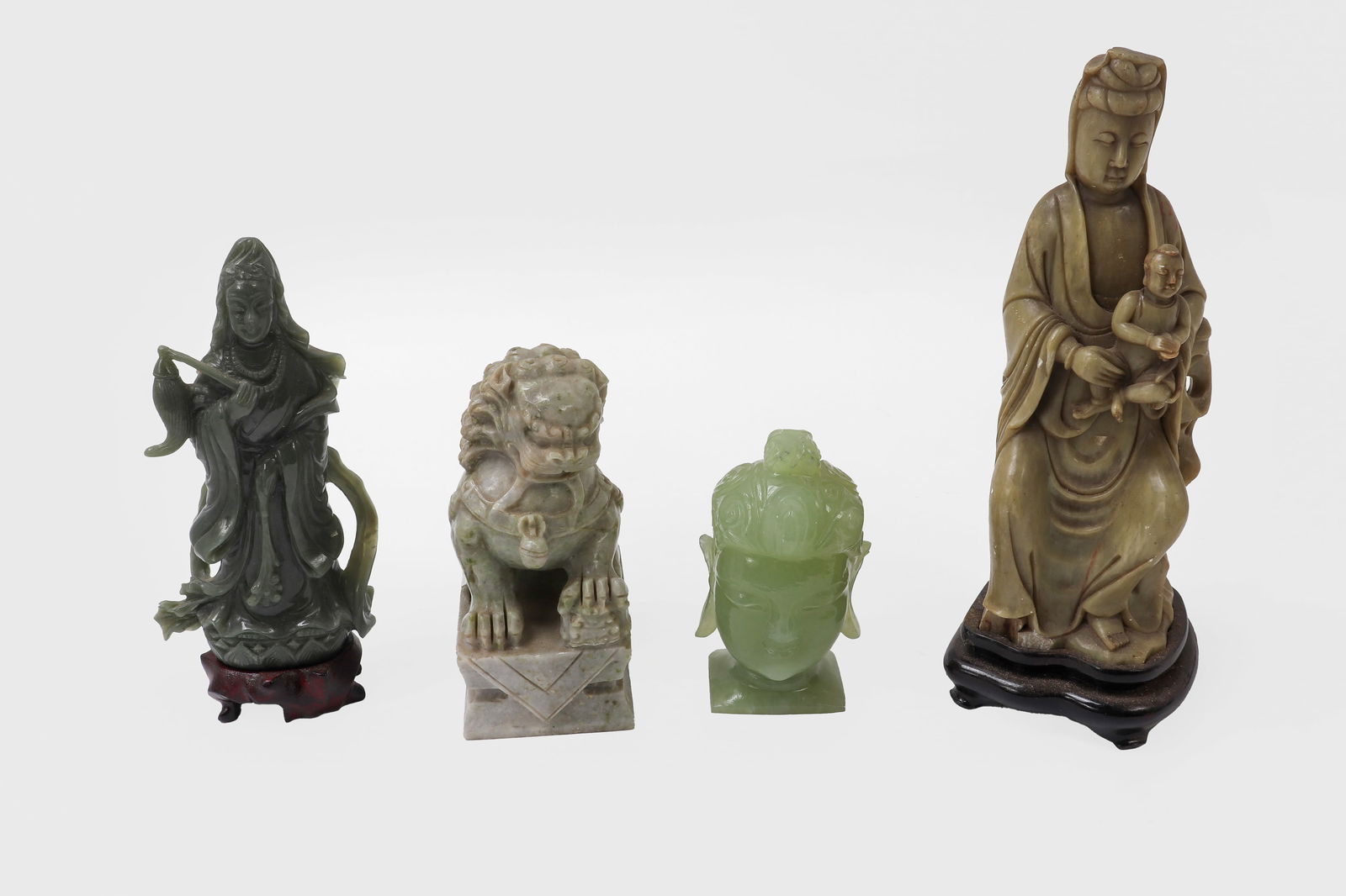 Chinese Hardstone Statues - 3