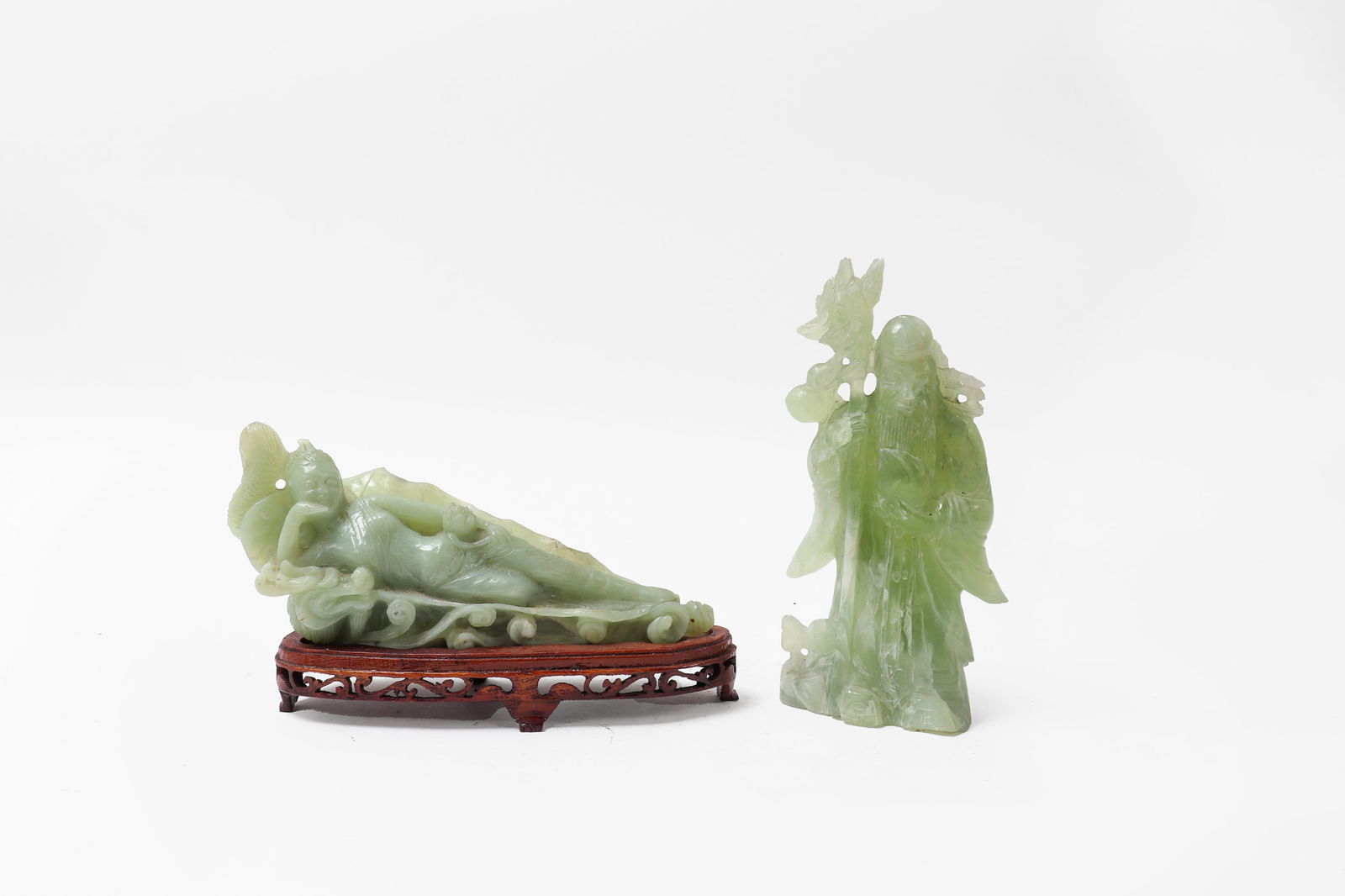 Chinese Boddhisattva Hardstone figures (1 of 5)