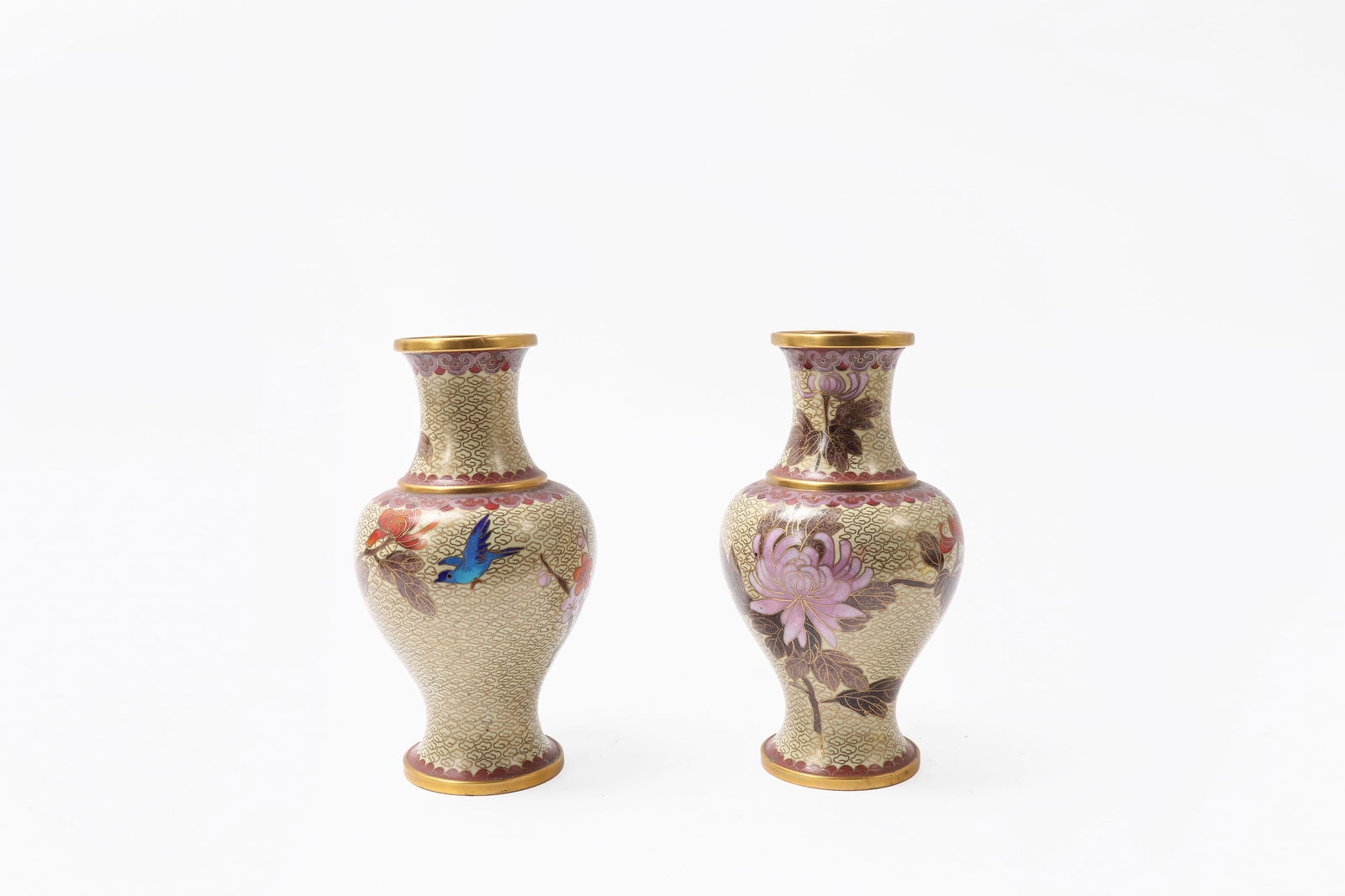 Pair of Chinese Cloisonne Vases (1 of 1)