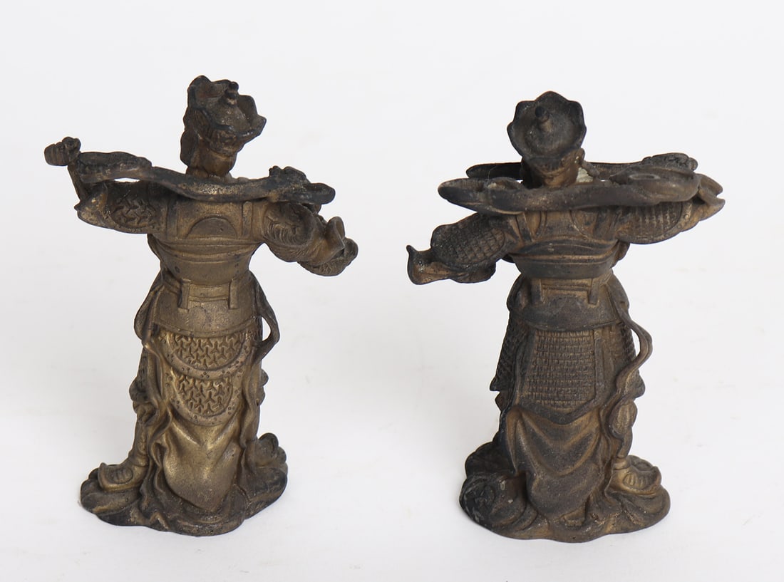 Chinese Bronze Warrior Figurines - 2