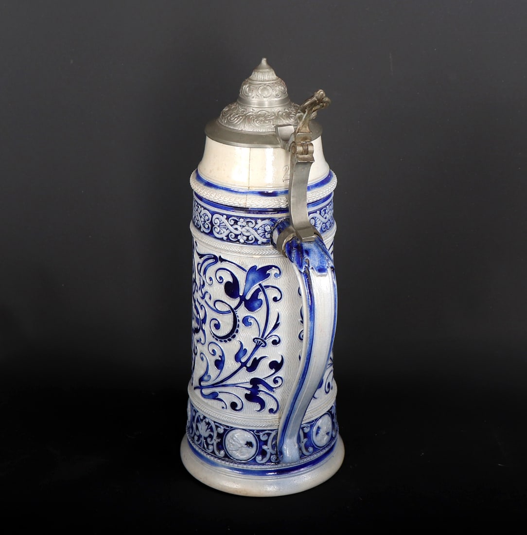 German Salt Glaze Octoberfest Stein - 4