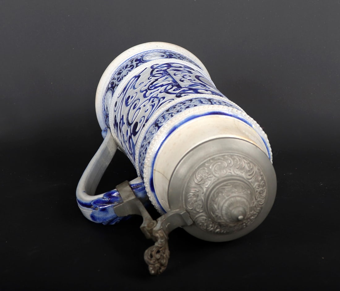 German Salt Glaze Octoberfest Stein - 5