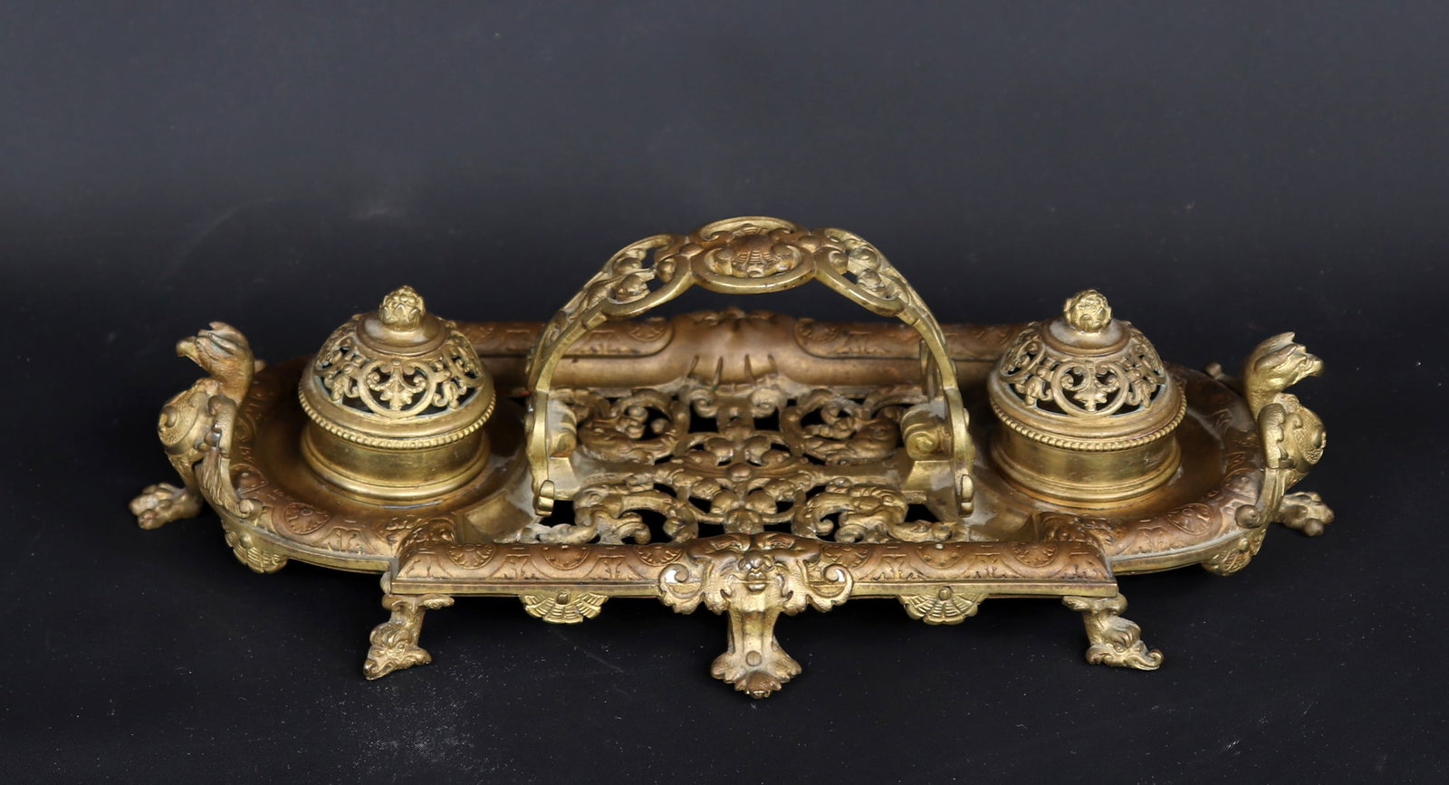 Fine Brass Ink Desk Stand (1 of 8)