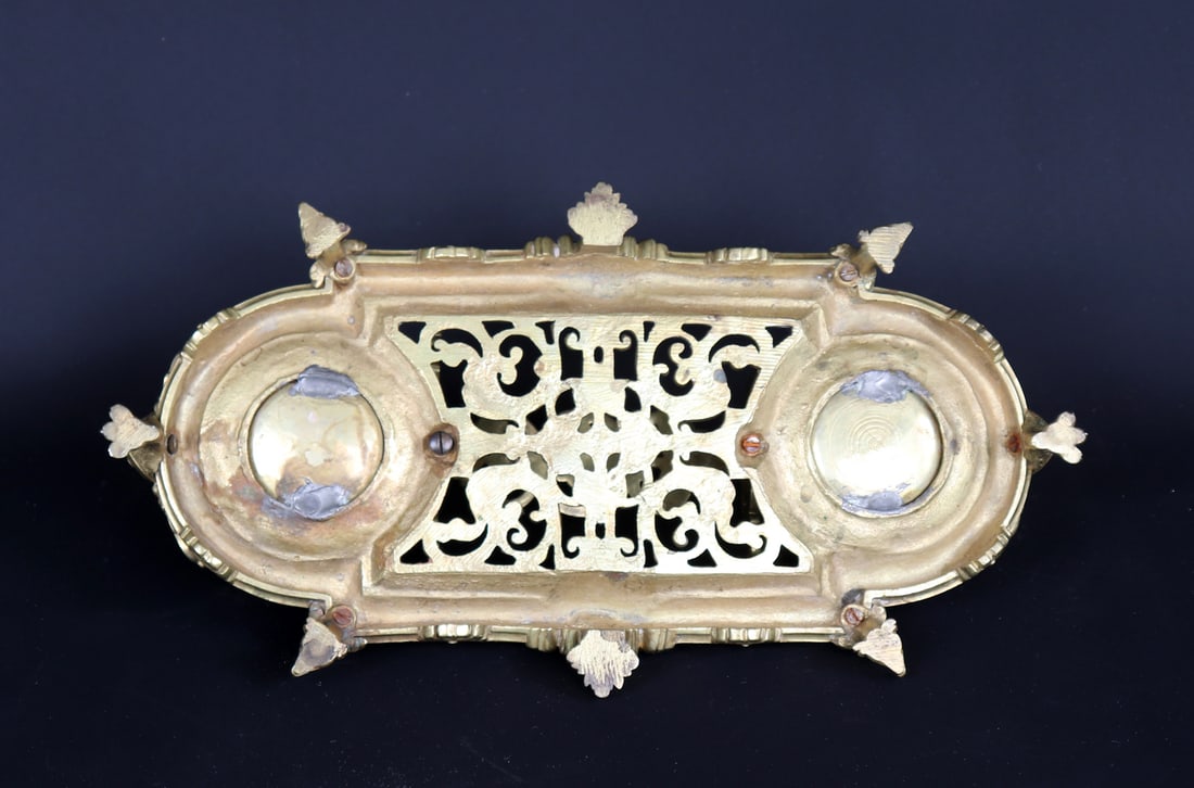 Fine Brass Ink Desk Stand - 5