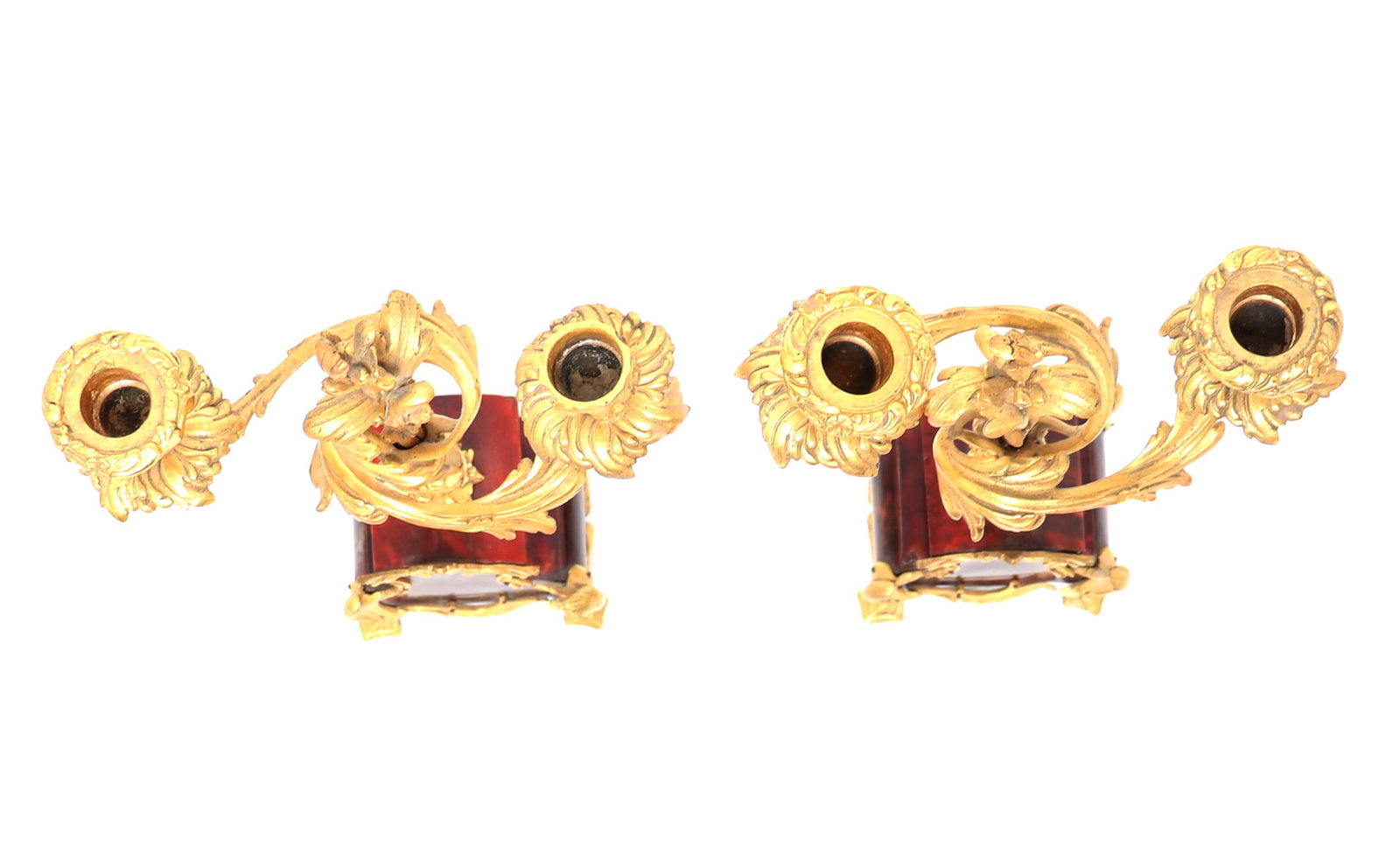 French Rococo Style Clock & Candelabra Set, 19th c. - 15