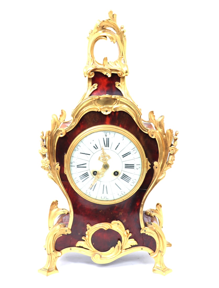 French Rococo Style Clock & Candelabra Set, 19th c. - 2