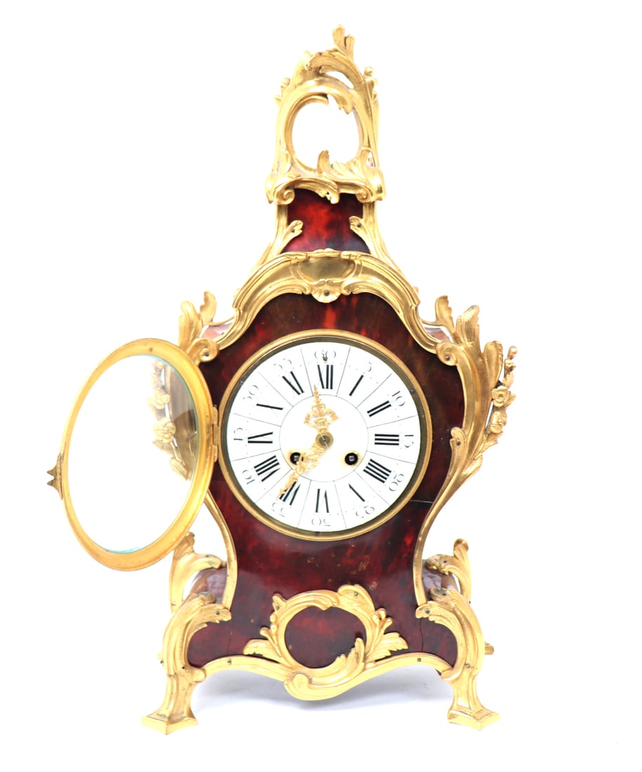 French Rococo Style Clock & Candelabra Set, 19th c. - 8