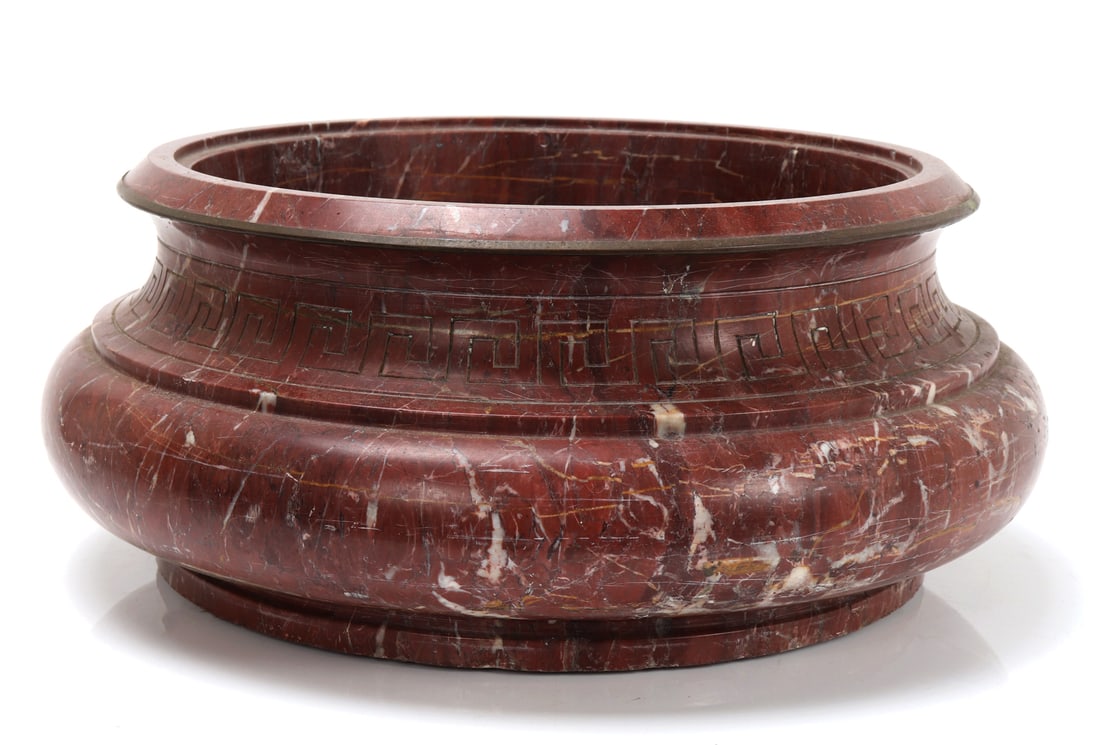Gorgeous Large Tuscan Red Marble Basin - 4