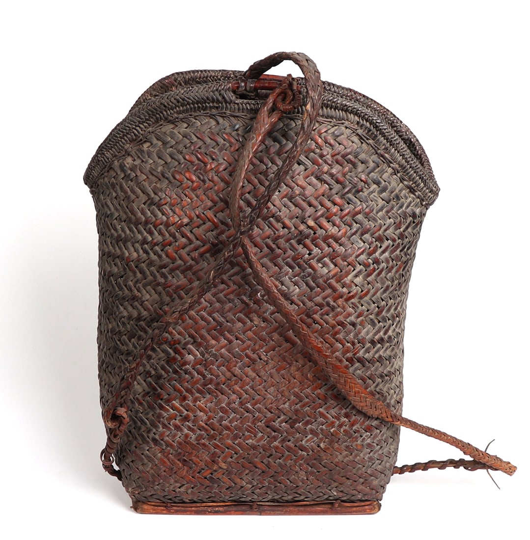 Large Philippines Bamboo and Rattan Backpack - 3