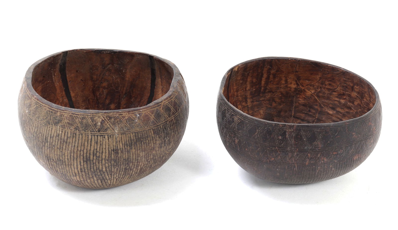 Two Filipino Incised Coconut Bowls (1 of 6)