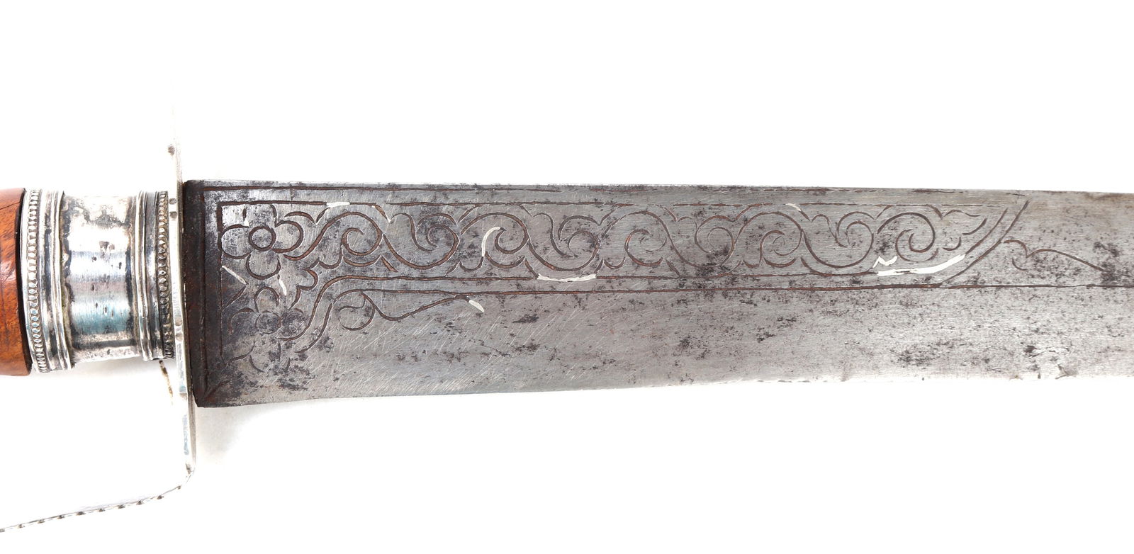 Nice Silver Mounted Moro Dagger & Sheath - 6