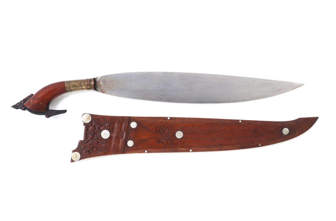 Moro Barong w/ Rare Inlaid Pommel, 20th C. (1 of 10)