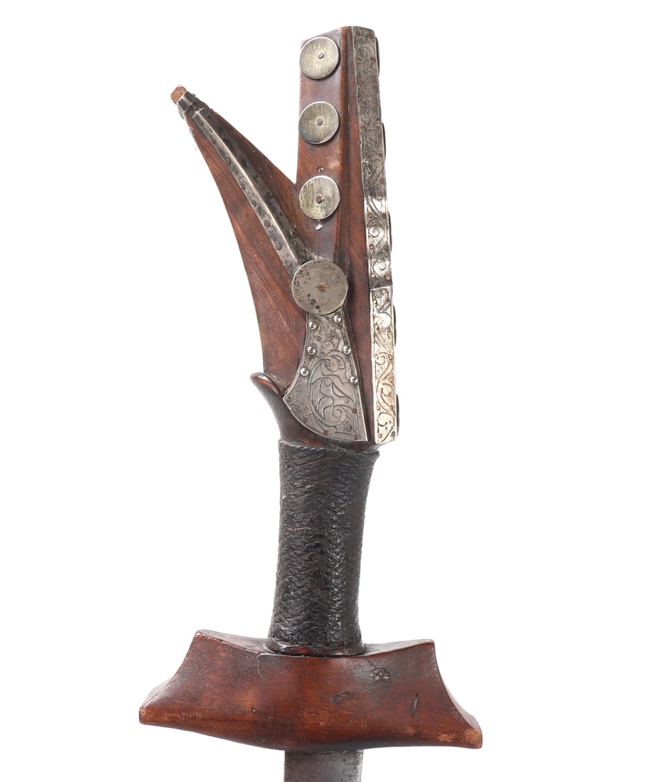 Rare Silver Embellished Kampilan Sword - 4