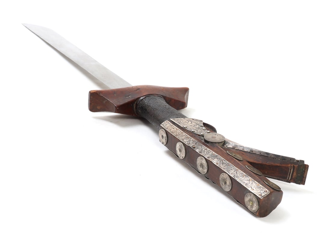 Rare Silver Embellished Kampilan Sword - 7
