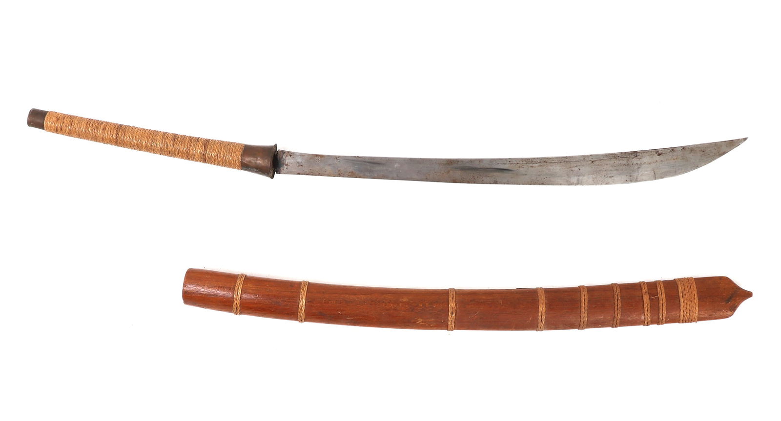 Burmese Dha Sword w/ Scabbard (1 of 11)