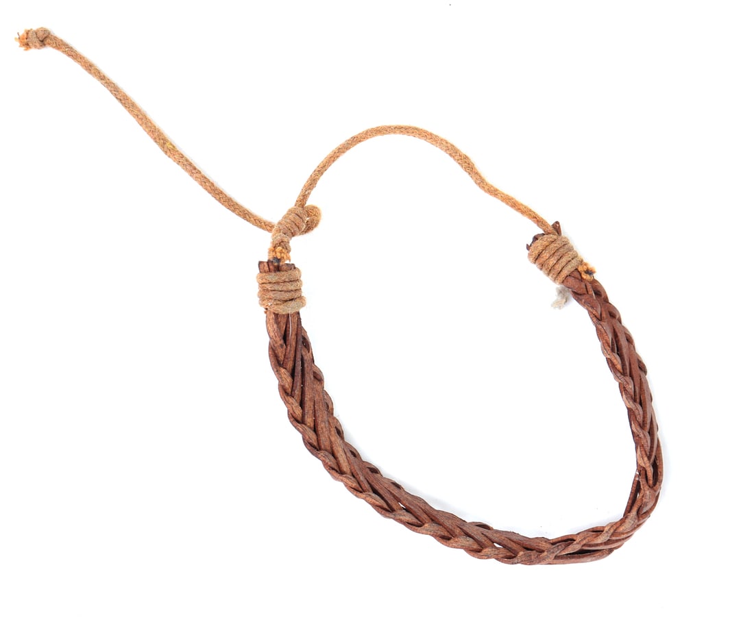Finely Braided Leather Bracelet - 4
