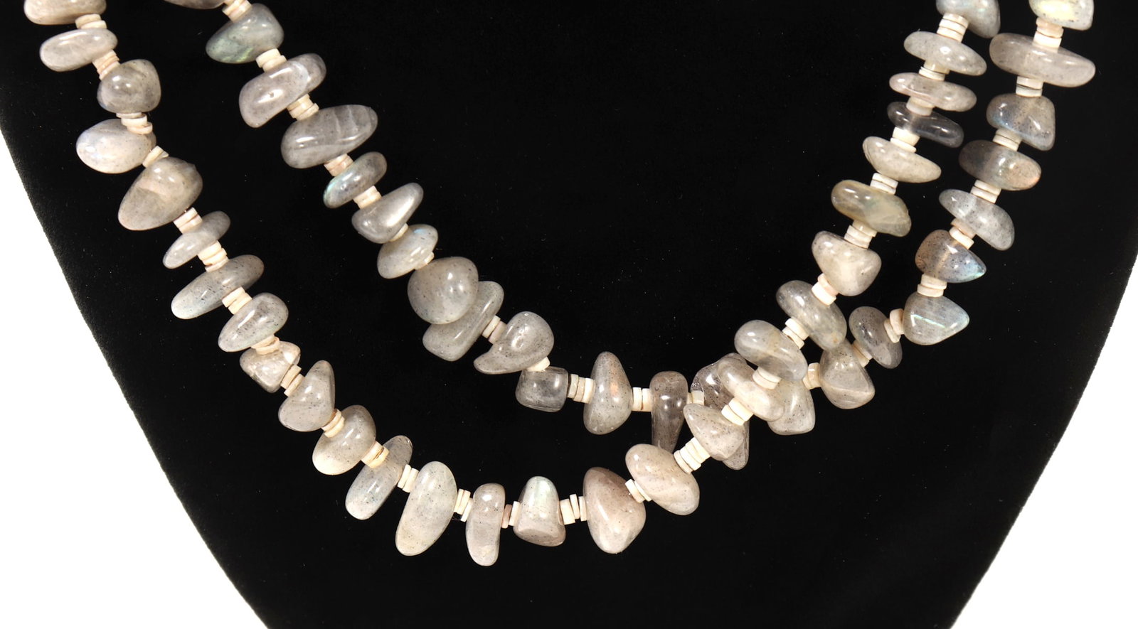 Laborite & Agate Chip Bead Necklace - 3