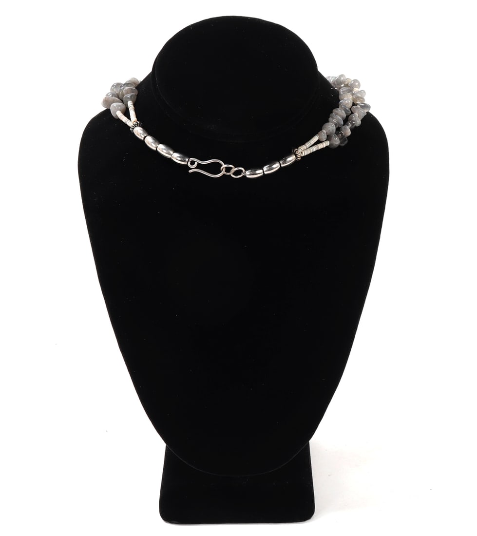 Laborite & Agate Chip Bead Necklace - 5