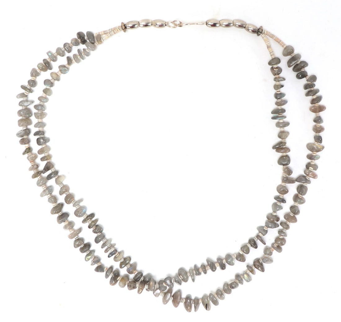 Laborite & Agate Chip Bead Necklace - 6