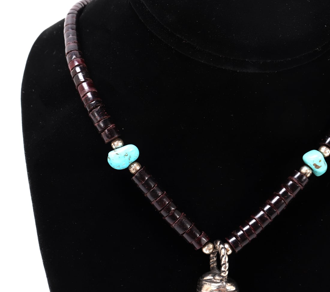 Shell, Turquoise & Crystal Quartz Necklace - 4