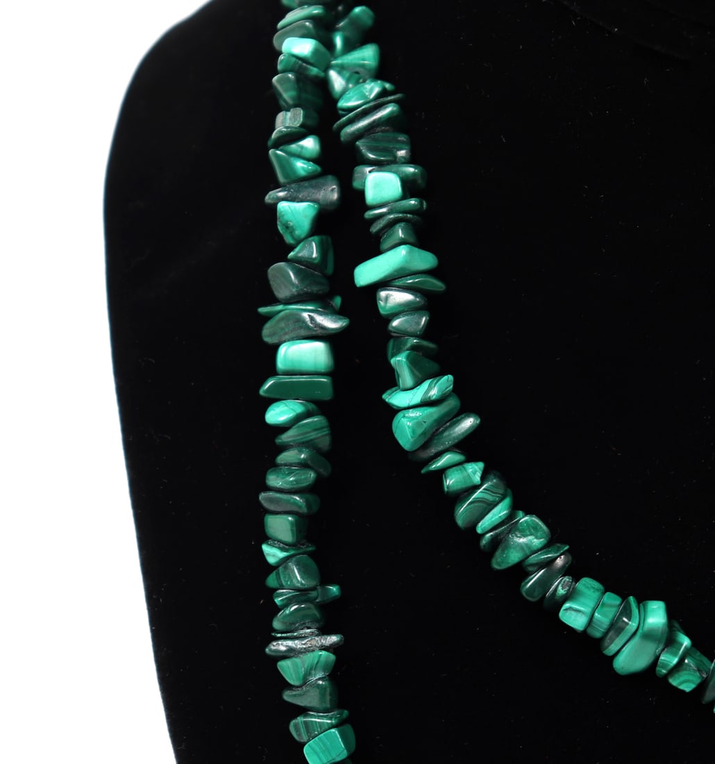 Chipped Malachite Bead Necklace - 3