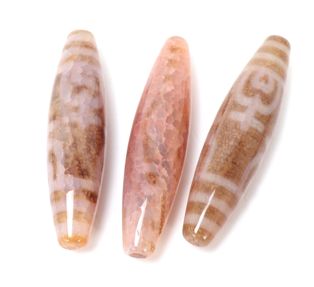 12 Gorgeous Tibetan Dzi Beads - 4
