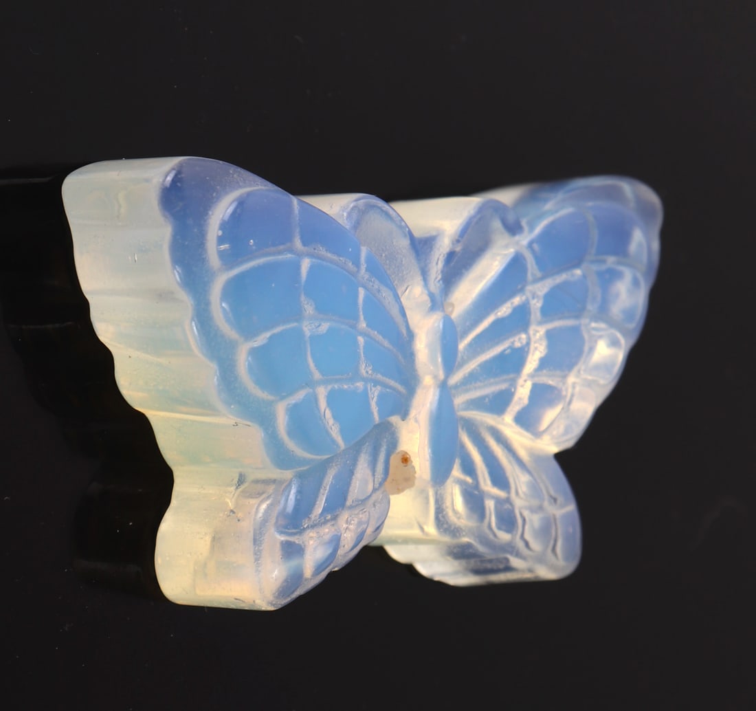 Finely Carved Opalite Butterfly - 4