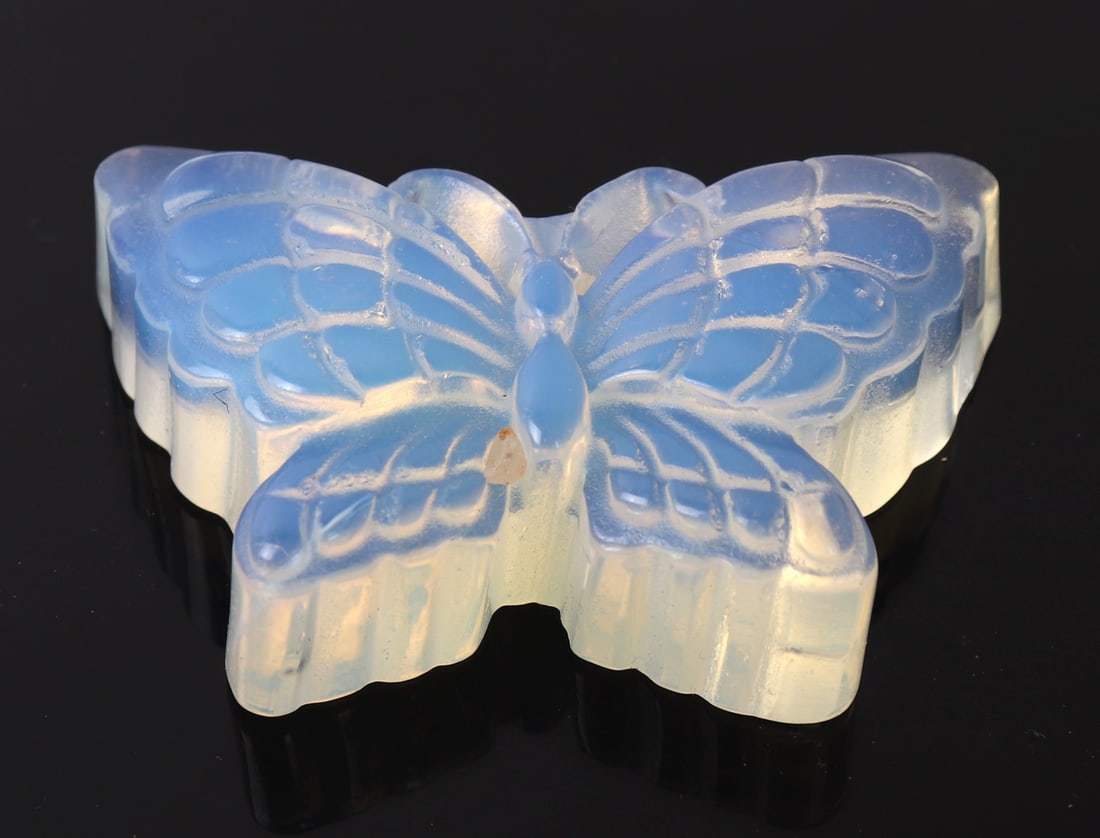 Finely Carved Opalite Butterfly - 5